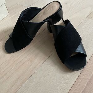 Clarks Women's Black Slide Sandals